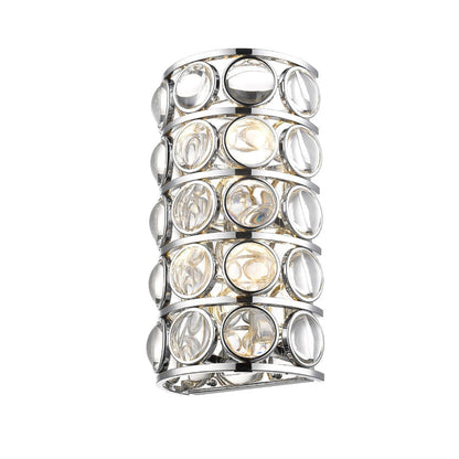 Z-Lite Eternity 10" 4-Light Chrome Wall Sconce With Crystal Clear Shade