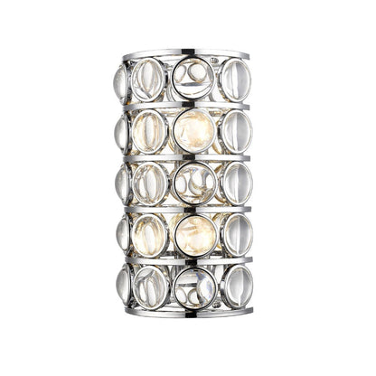 Z-Lite Eternity 10" 4-Light Chrome Wall Sconce With Crystal Clear Shade