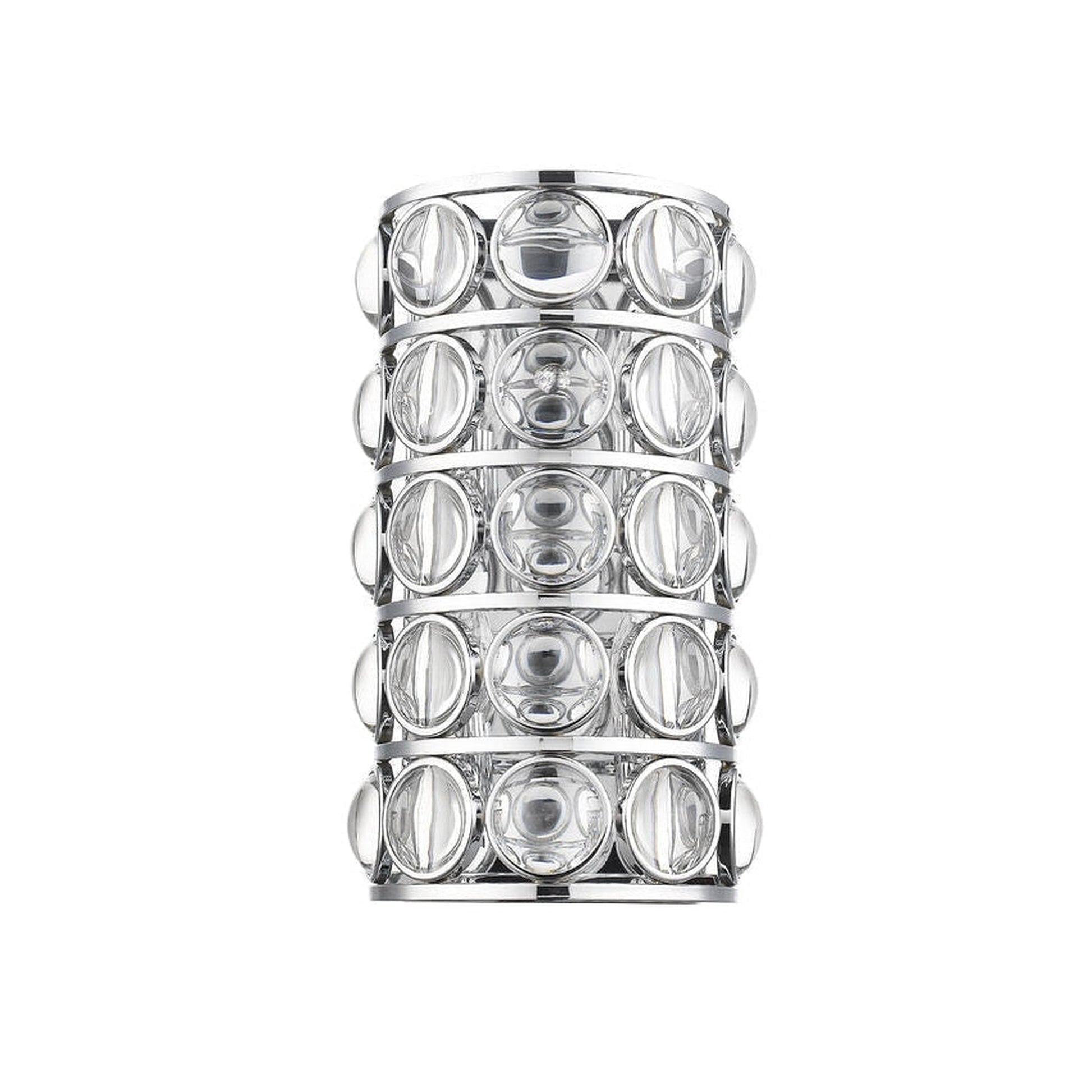 Z-Lite Eternity 10" 4-Light Chrome Wall Sconce With Crystal Clear Shade