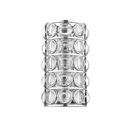 Z-Lite Eternity 10" 4-Light Chrome Wall Sconce With Crystal Clear Shade