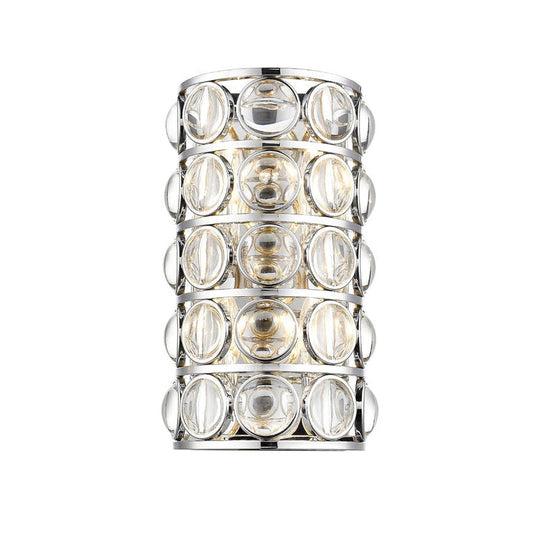 Z-Lite Eternity 10" 4-Light Chrome Wall Sconce With Crystal Clear Shade
