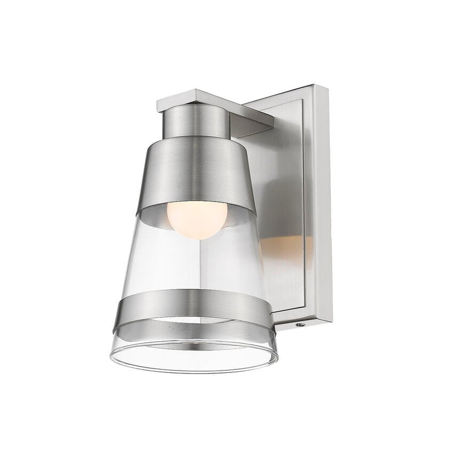 Z-Lite Ethos 5" 1-Light LED Brushed Nickel Wall Sconce With Clear Glass Shade