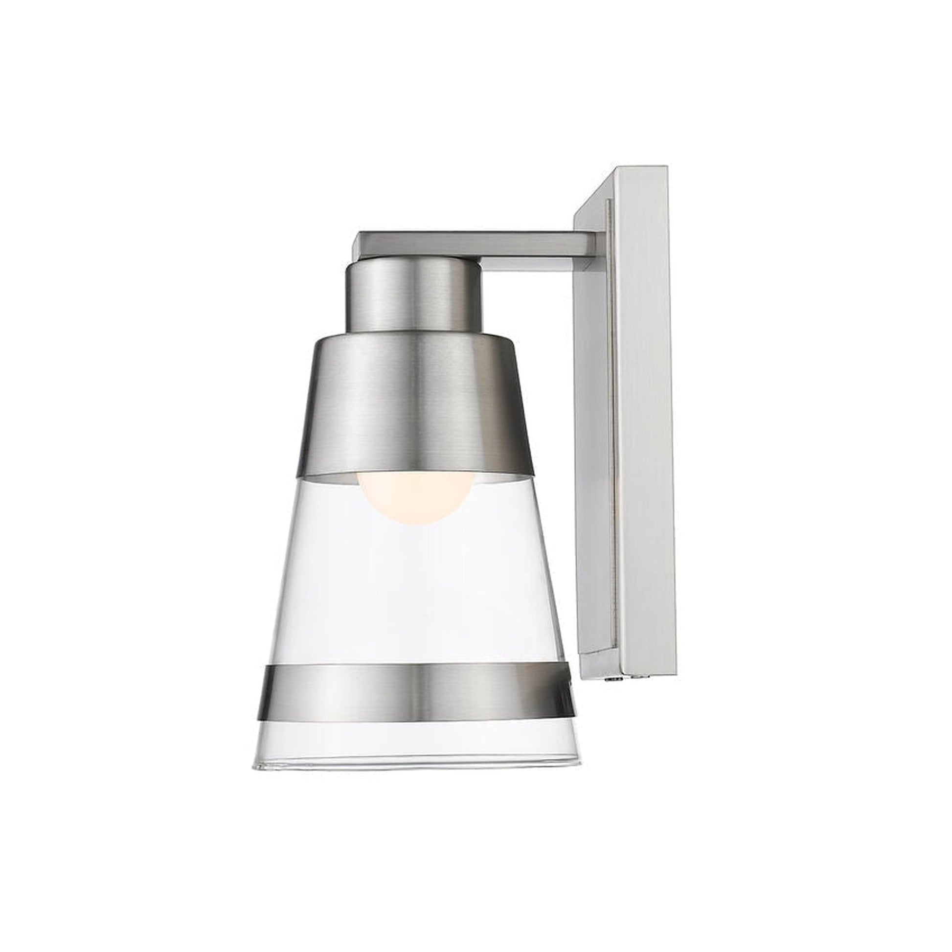 Z-Lite Ethos 5" 1-Light LED Brushed Nickel Wall Sconce With Clear Glass Shade