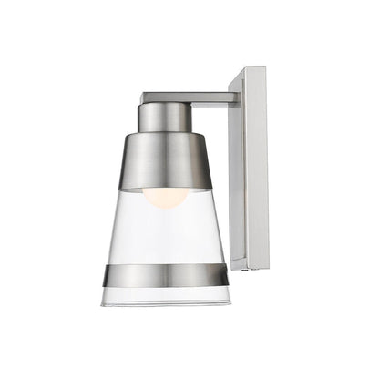 Z-Lite Ethos 5" 1-Light LED Brushed Nickel Wall Sconce With Clear Glass Shade