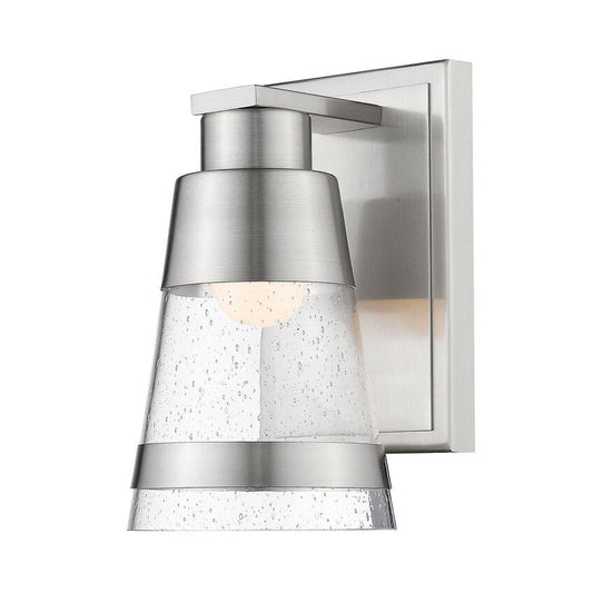 Z-Lite Ethos 5" 1-Light LED Brushed Nickel Wall Sconce With Seedy Glass Shade