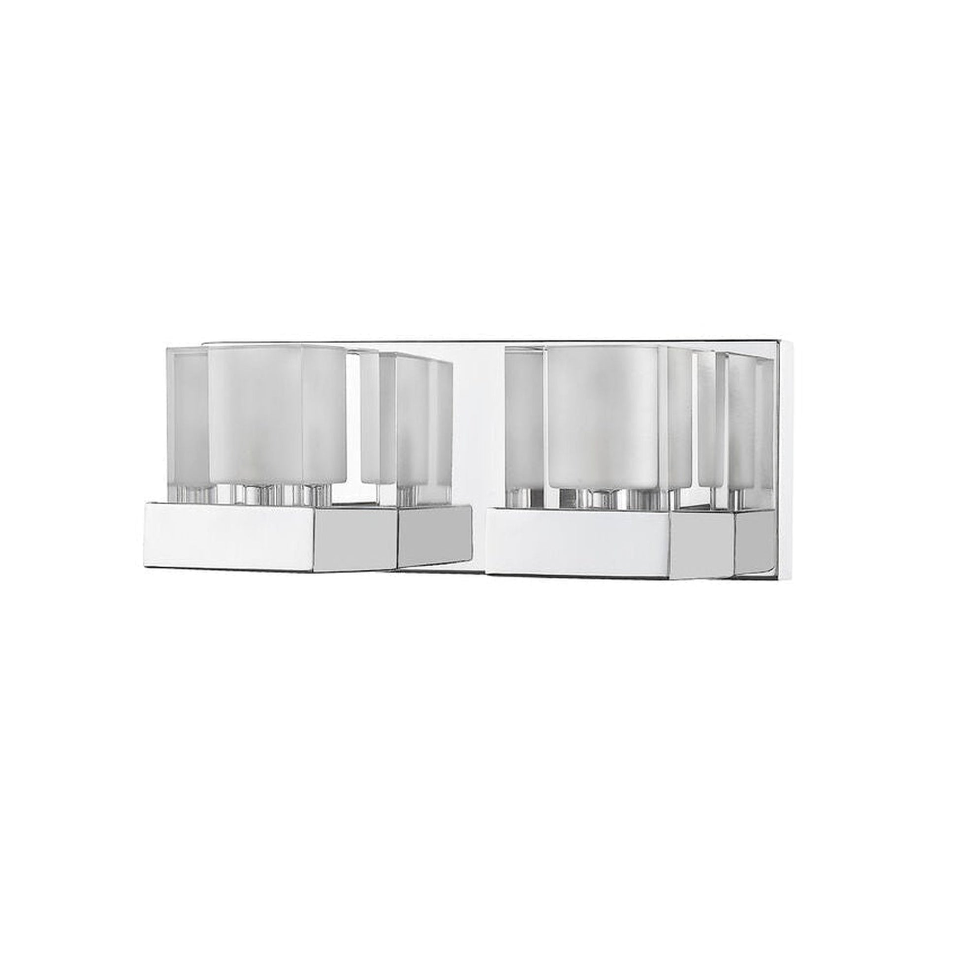 Z-Lite Fallon 12" 2-Light Chrome Vanity Light With Clear and Frosted Crystal Shade