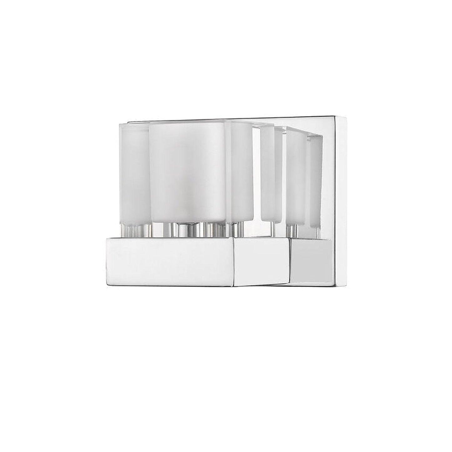 Z-Lite Fallon 6" 1-Light LED Chrome Wall Sconce With Clear and Frosted Crystal Shade