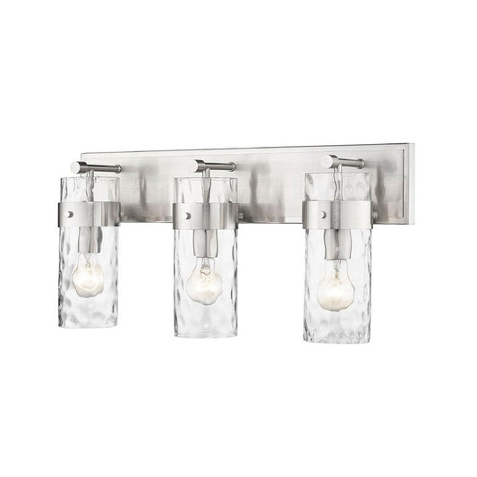 Z-Lite Fontaine 24" 3-Light Brushed Nickel Vanity Light With Clear Glass Shade