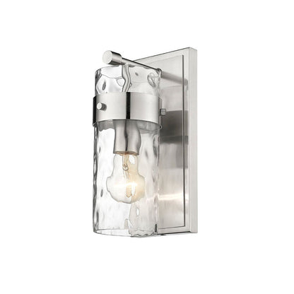 Z-Lite Fontaine 5" 1-Light Brushed Nickel Vanity Light With Clear Glass Shade