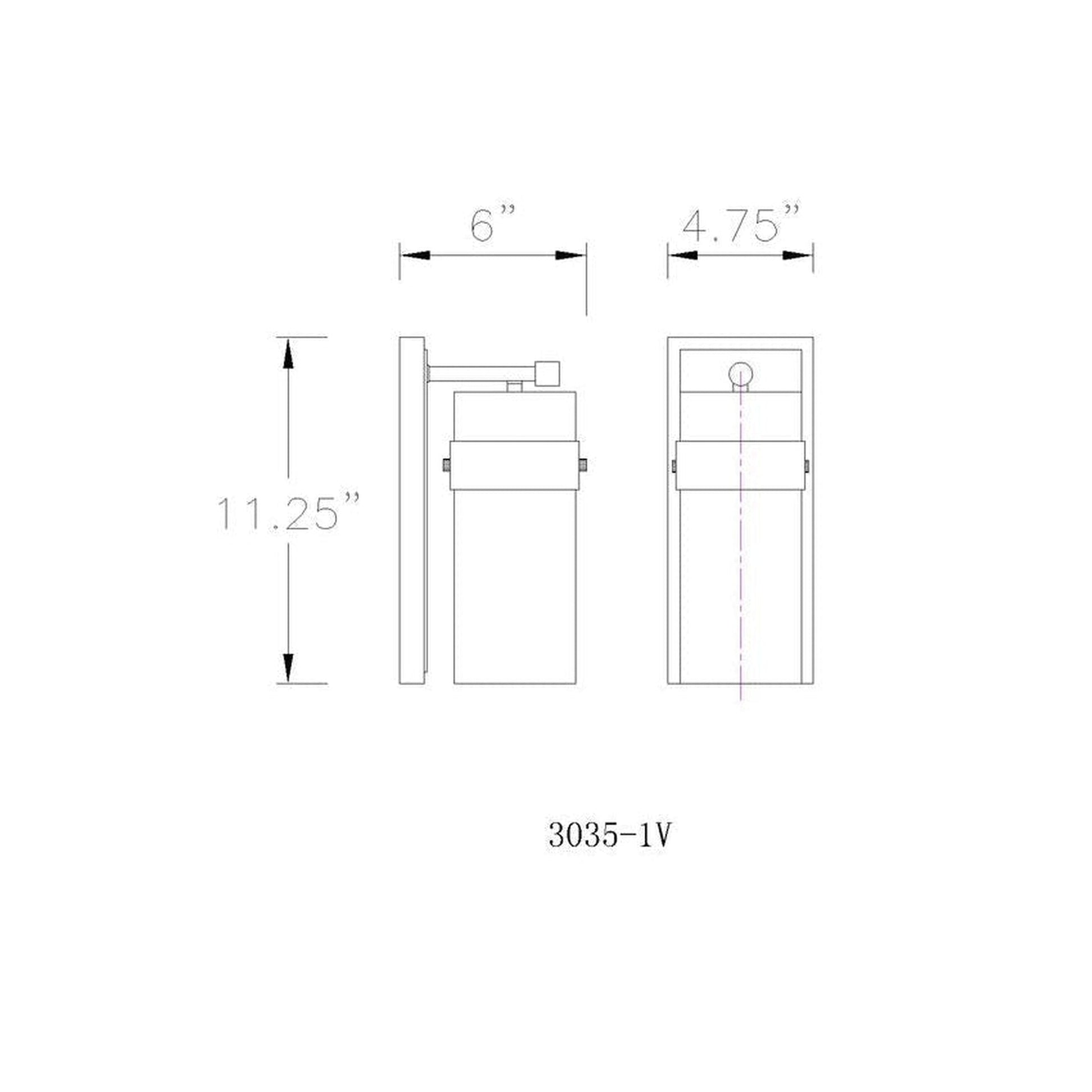 Z-Lite Fontaine 5" 1-Light Brushed Nickel Vanity Light With Clear Glass Shade