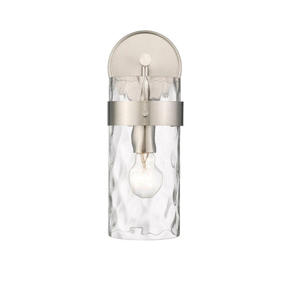 Z-Lite Fontaine 6" 1-Light Brushed Nickel Wall Sconce With Clear Glass Shade