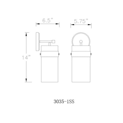 Z-Lite Fontaine 6" 1-Light Brushed Nickel Wall Sconce With Clear Glass Shade