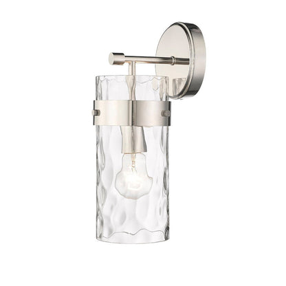 Z-Lite Fontaine 6" 1-Light Polished Nickel Wall Sconce With Clear Glass Shade