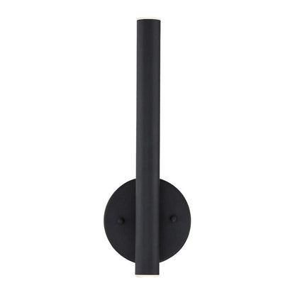 Z-Lite Forest 3" 2-Light LED Matte Black Wall Sconce With Steel Shade