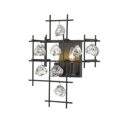 Z-Lite Garroway 14" 2-Light Matte Black Wall Sconce