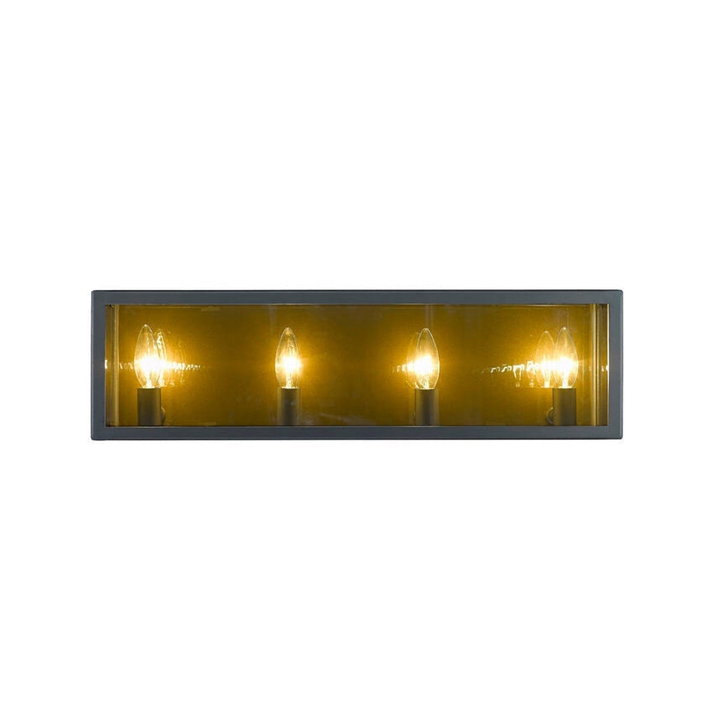 Z-Lite Infinity 24" 4-Light Misty Charcoal Vanity Light With Smoke Mirror Glass Shade