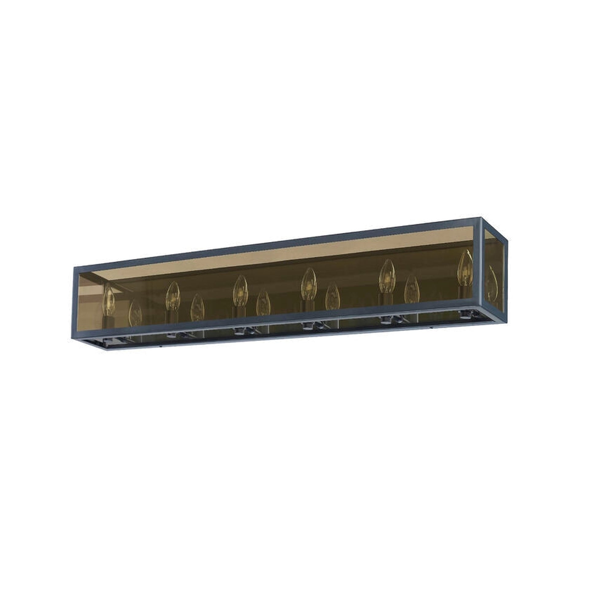 Z-Lite Infinity 36" 6-Light Misty Charcoal Vanity Light With Smoke Mirror Glass Shade