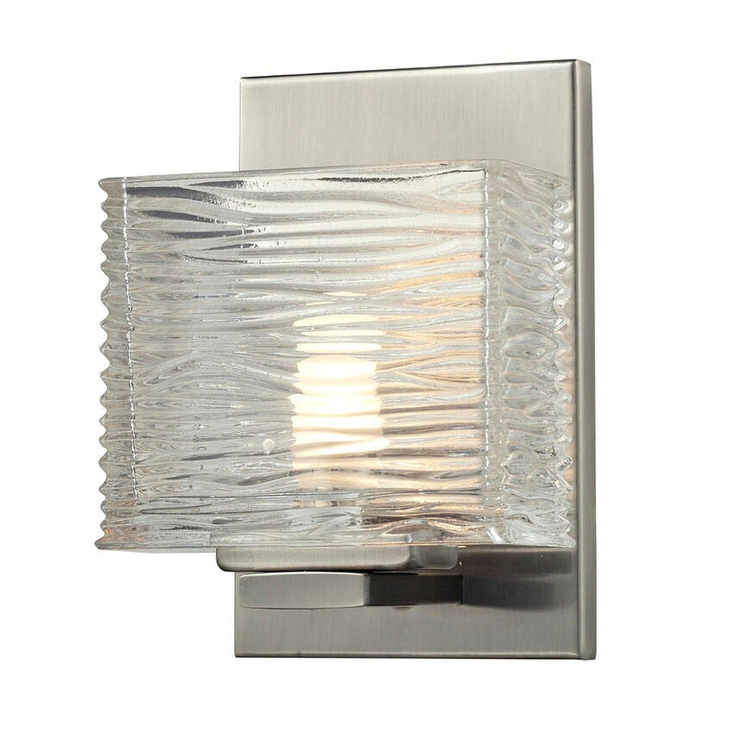 Z-Lite Jaol 5" 1-Light LED Brushed Nickel Vanity Light With Clear Glass Shade