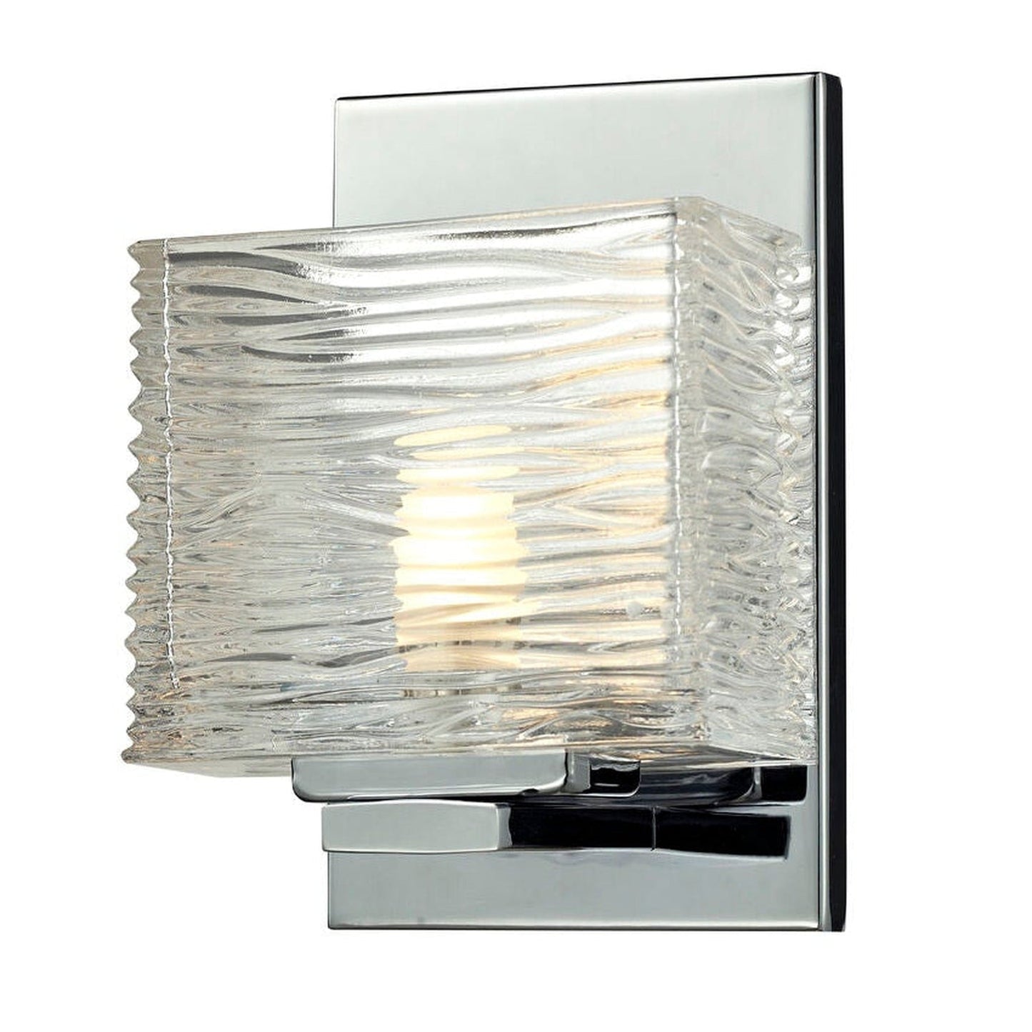 Z-Lite Jaol 5" 1-Light LED Chrome Vanity Light With Clear Glass Shade