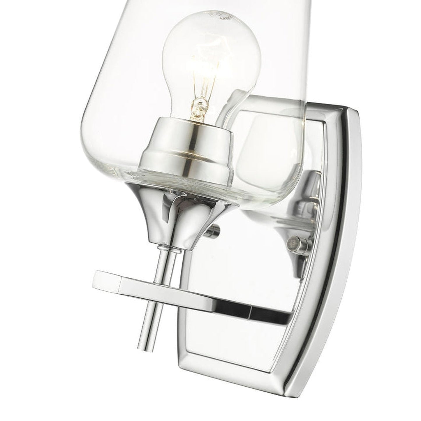 Z-Lite Joliet 5" 1-Light Chrome Wall Sconce With Clear Glass Shade