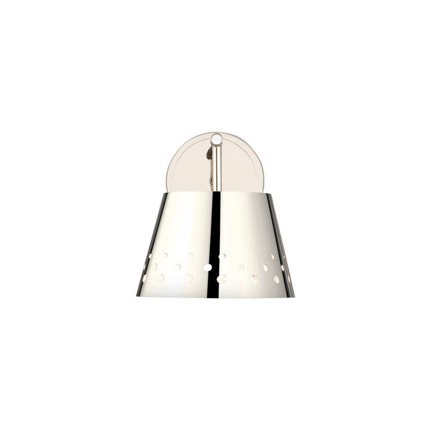 Z-Lite Katie 8" 1-Light Polished Nickel Wall Sconce With Iron Polished Nickel Shade