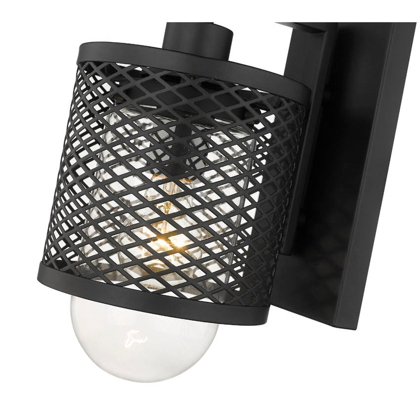 Z-Lite Kipton 6" 1-Light Matte Black Wall Sconce With Clear Glass Shade