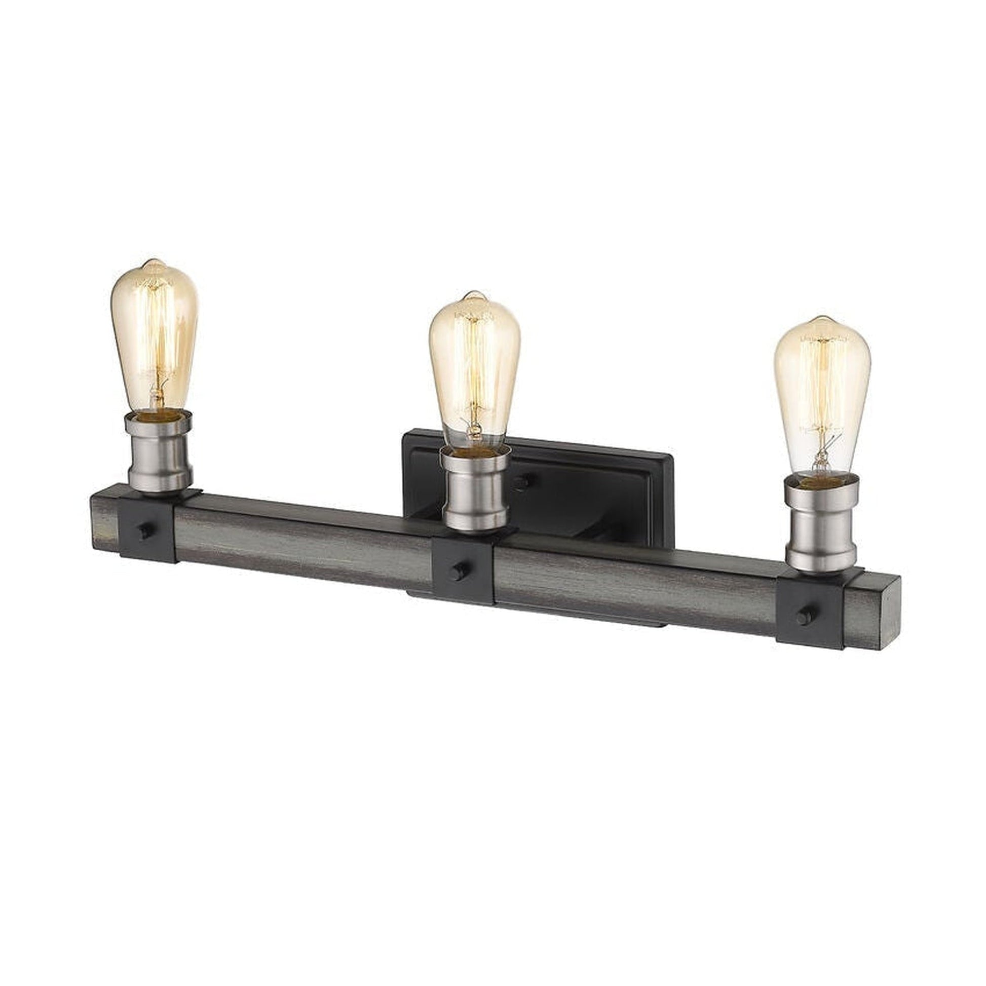 Z-Lite Kirkland 22" 3-Light Ashen Barnboard Vanity Light