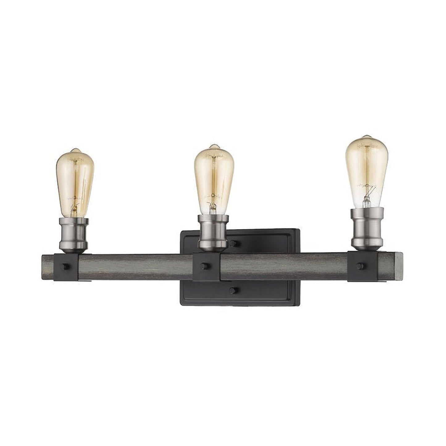 Z-Lite Kirkland 22" 3-Light Ashen Barnboard Vanity Light