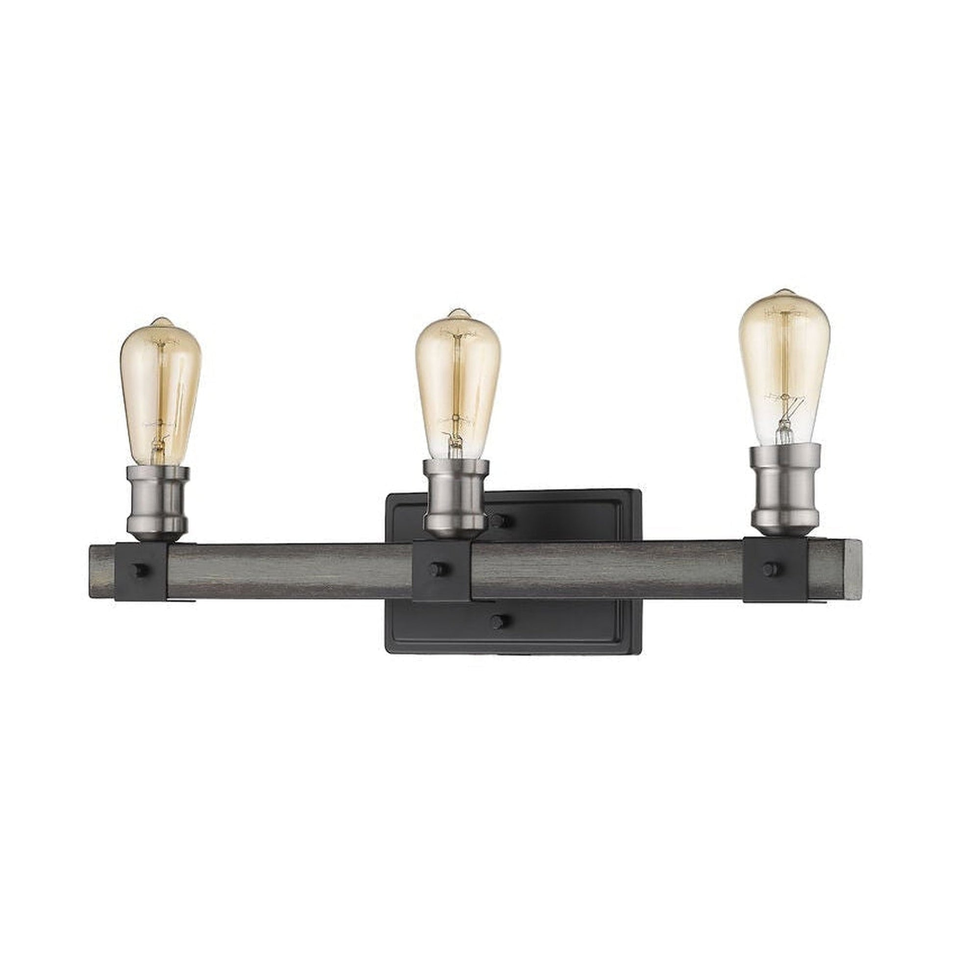 Z-Lite Kirkland 22" 3-Light Ashen Barnboard Vanity Light