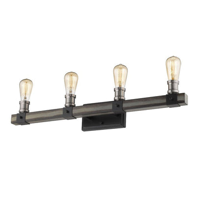 Z-Lite Kirkland 30" 4-Light Ashen Barnboard Vanity Light