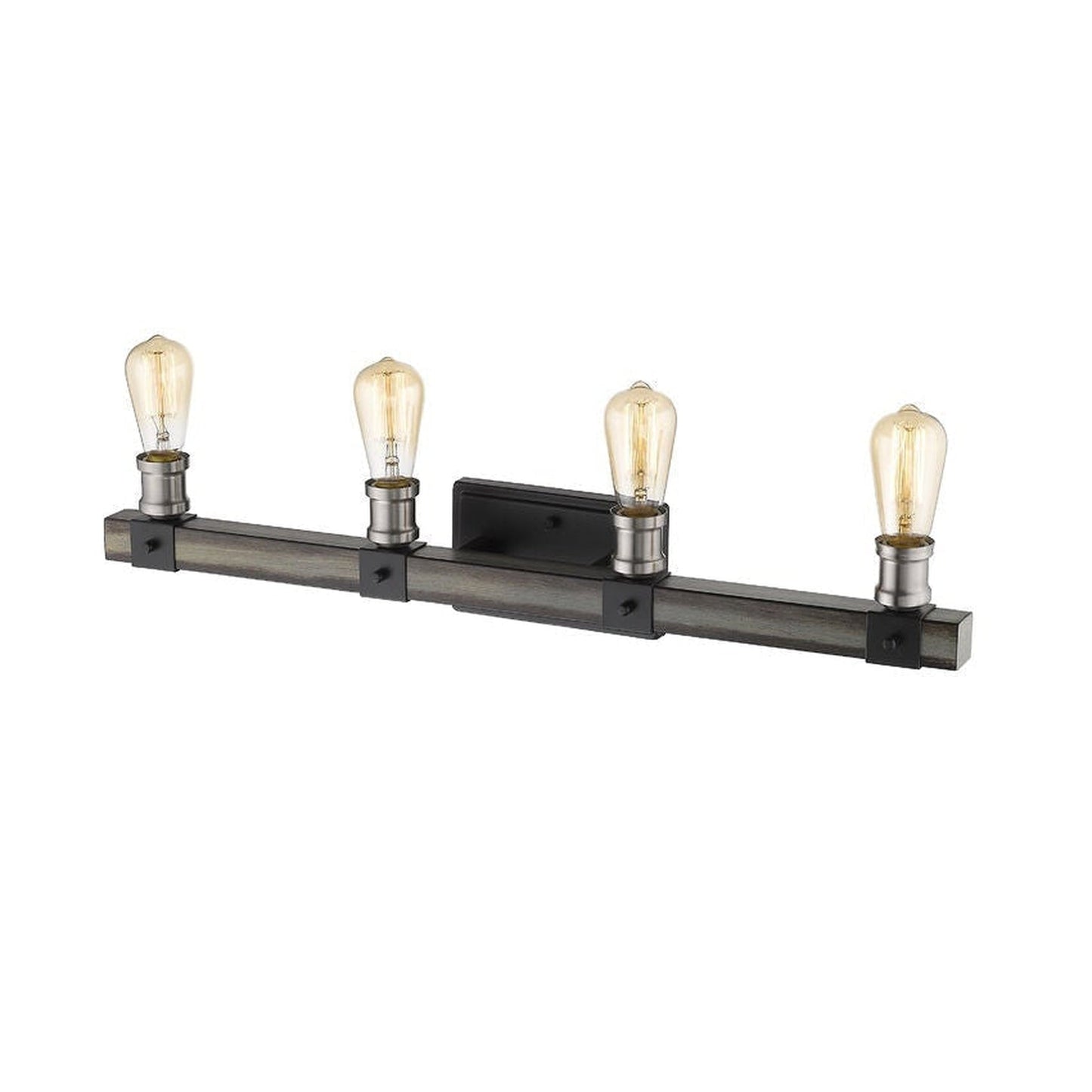 Z-Lite Kirkland 30" 4-Light Ashen Barnboard Vanity Light