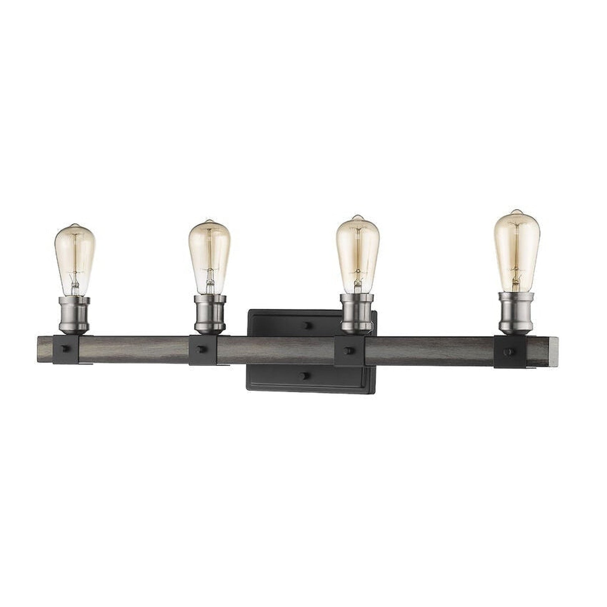 Z-Lite Kirkland 30" 4-Light Ashen Barnboard Vanity Light