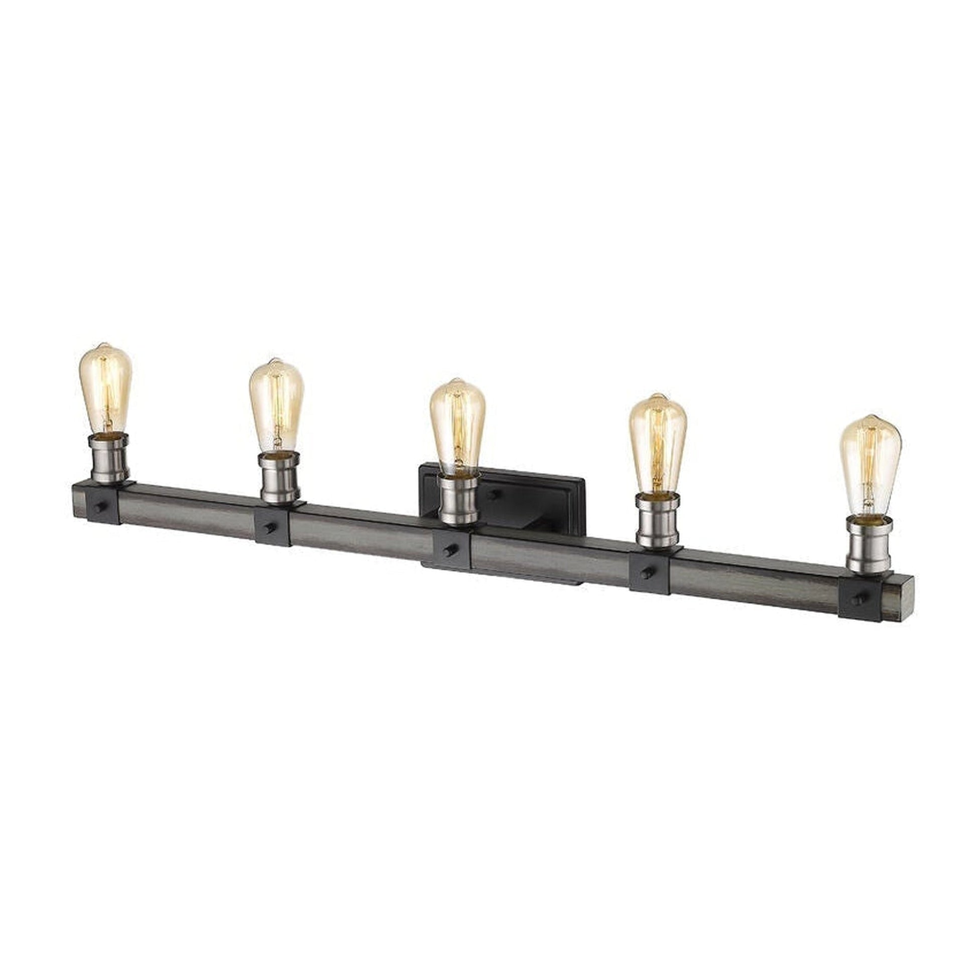 Z-Lite Kirkland 38" 5-Light Ashen Barnboard Vanity Light