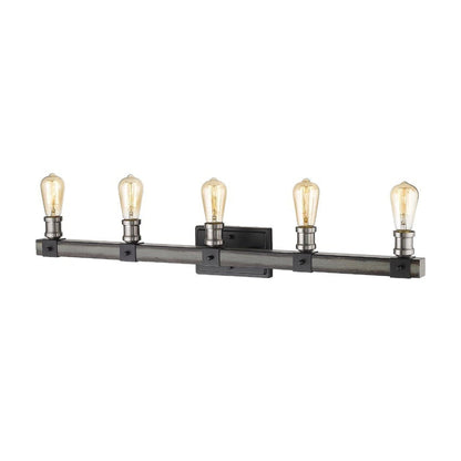 Z-Lite Kirkland 38" 5-Light Ashen Barnboard Vanity Light