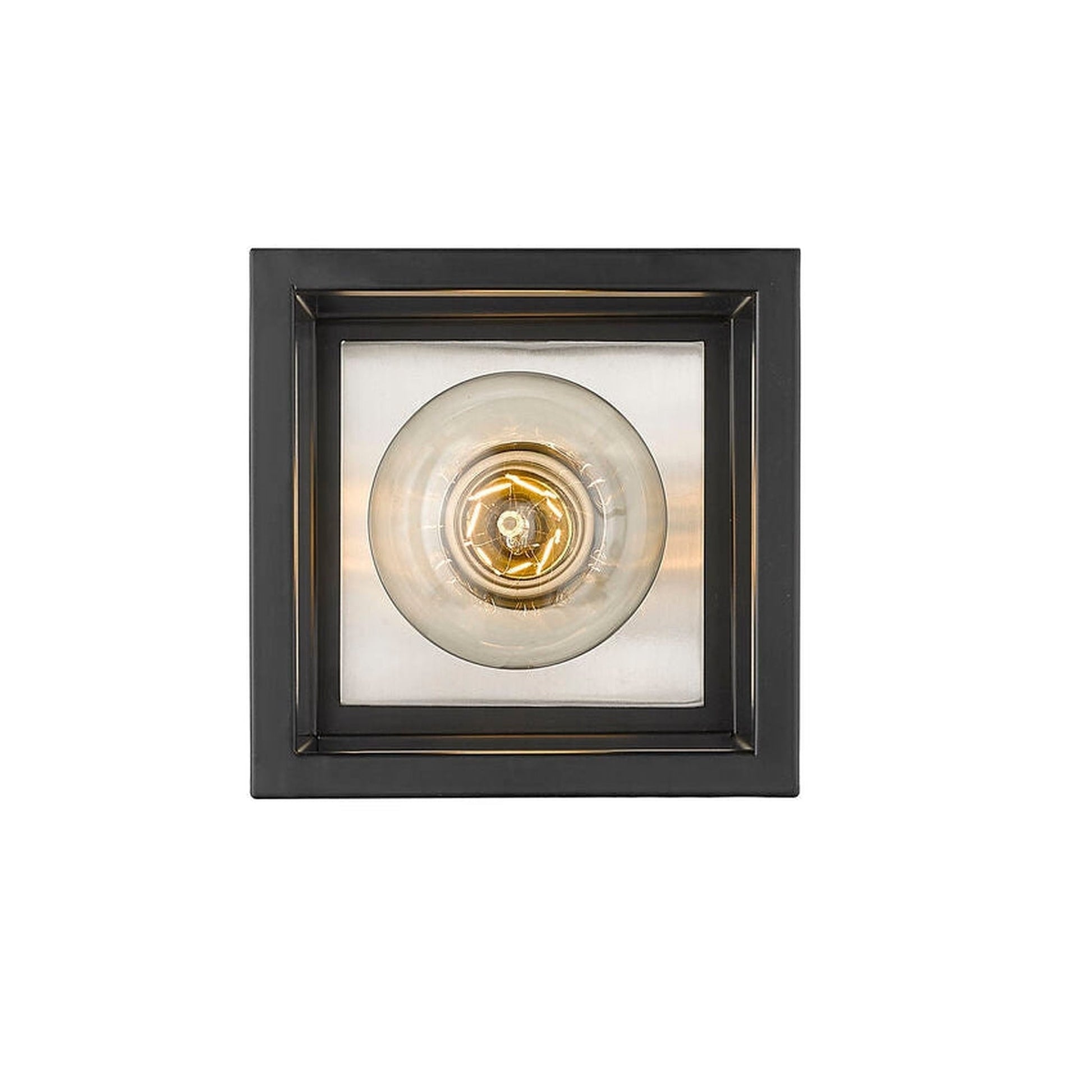 Z-Lite Kube 6" 1-Light Matte Black and Brushed Nickel Wall Sconce