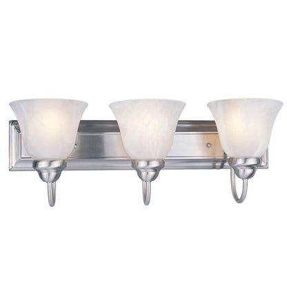 Z-Lite Lexington 24" 3-Light Brushed Nickel Vanity Light With White Swirl Glass Shade