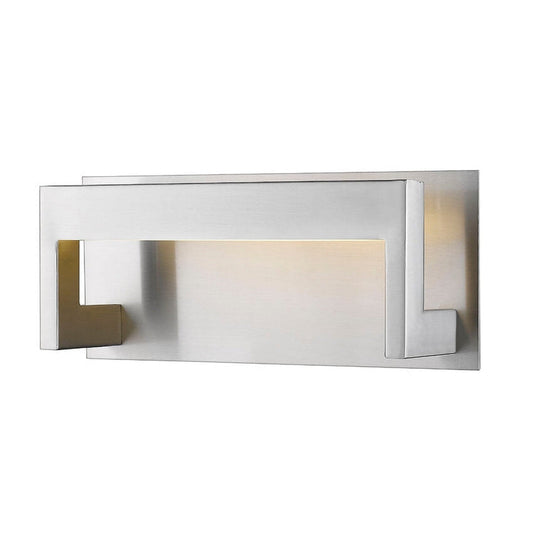 Z-Lite Linc 12" 1-Light LED Brushed Nickel Wall Sconce With Frosted Acrylic Shade