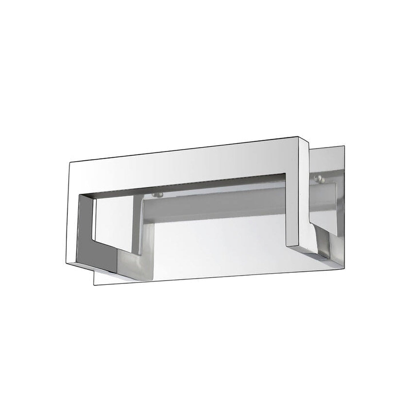 Z-Lite Linc 12" 1-Light LED Chrome Wall Sconce With Frosted Acrylic Shade