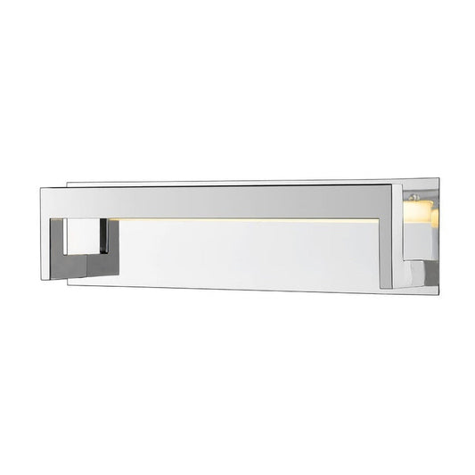 Z-Lite Linc 20" 1-Light LED Chrome Vanity Light With Frosted Acrylic Shade