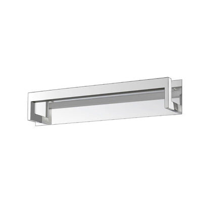 Z-Lite Linc 26" 1-Light LED Chrome Vanity Light With Frosted Acrylic Shade