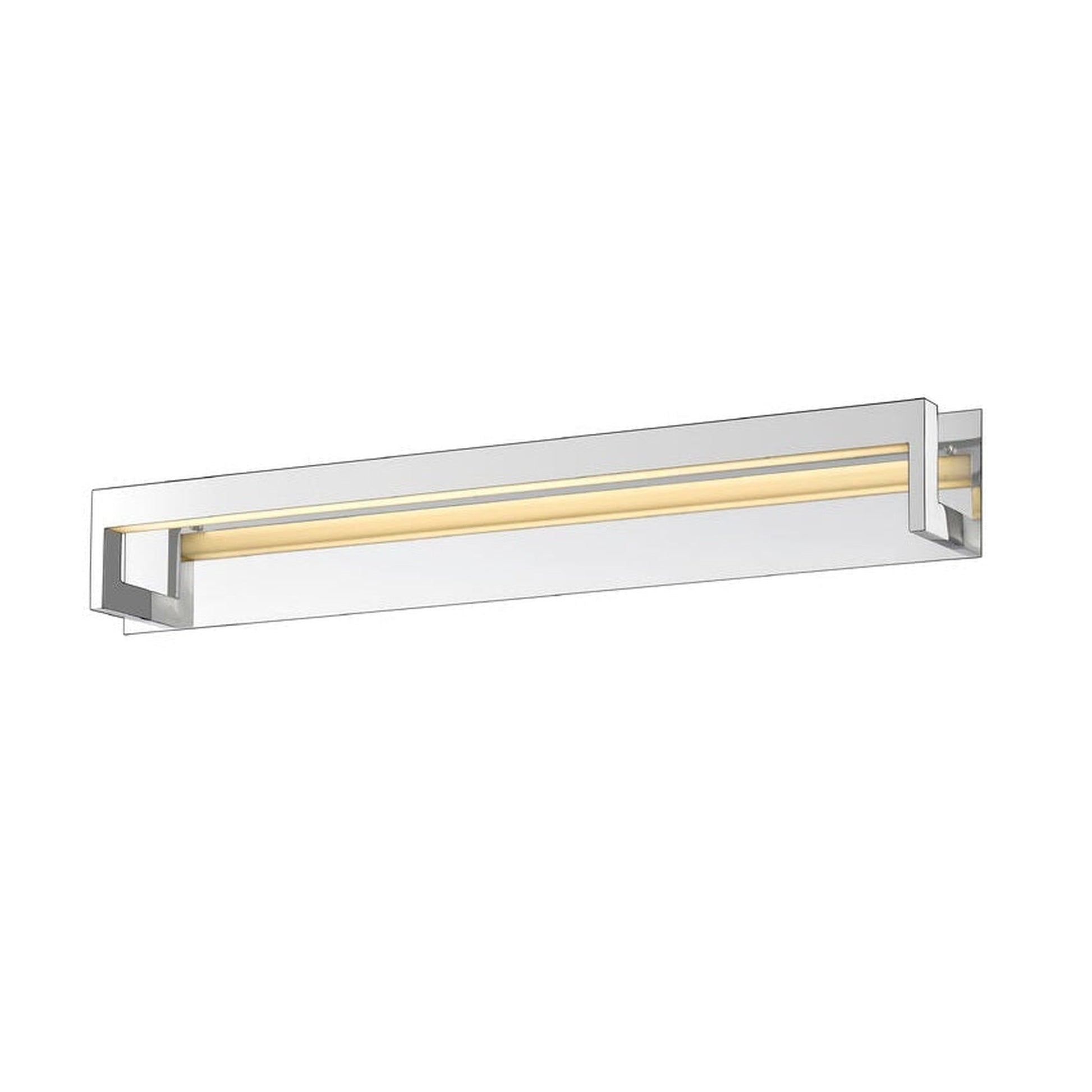 Z-Lite Linc 37" 1-Light LED Chrome Vanity Light With Frosted Acrylic Shade