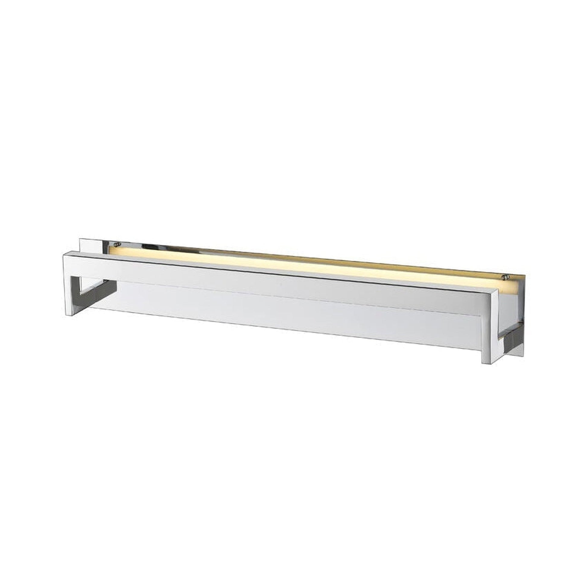 Z-Lite Linc 37" 1-Light LED Chrome Vanity Light With Frosted Acrylic Shade