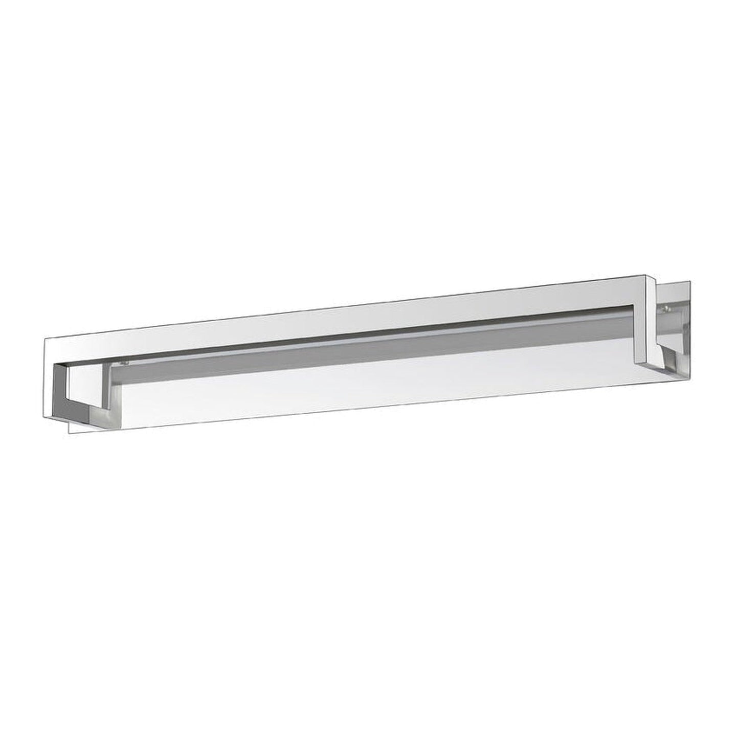Z-Lite Linc 48" 1-Light LED Chrome Vanity Light With Frosted Acrylic Shade