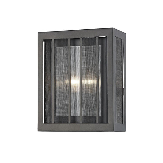Z-Lite Meridional 4" 2-Light Bronze Wall Sconce With Bronze and Clear Reeded Shade