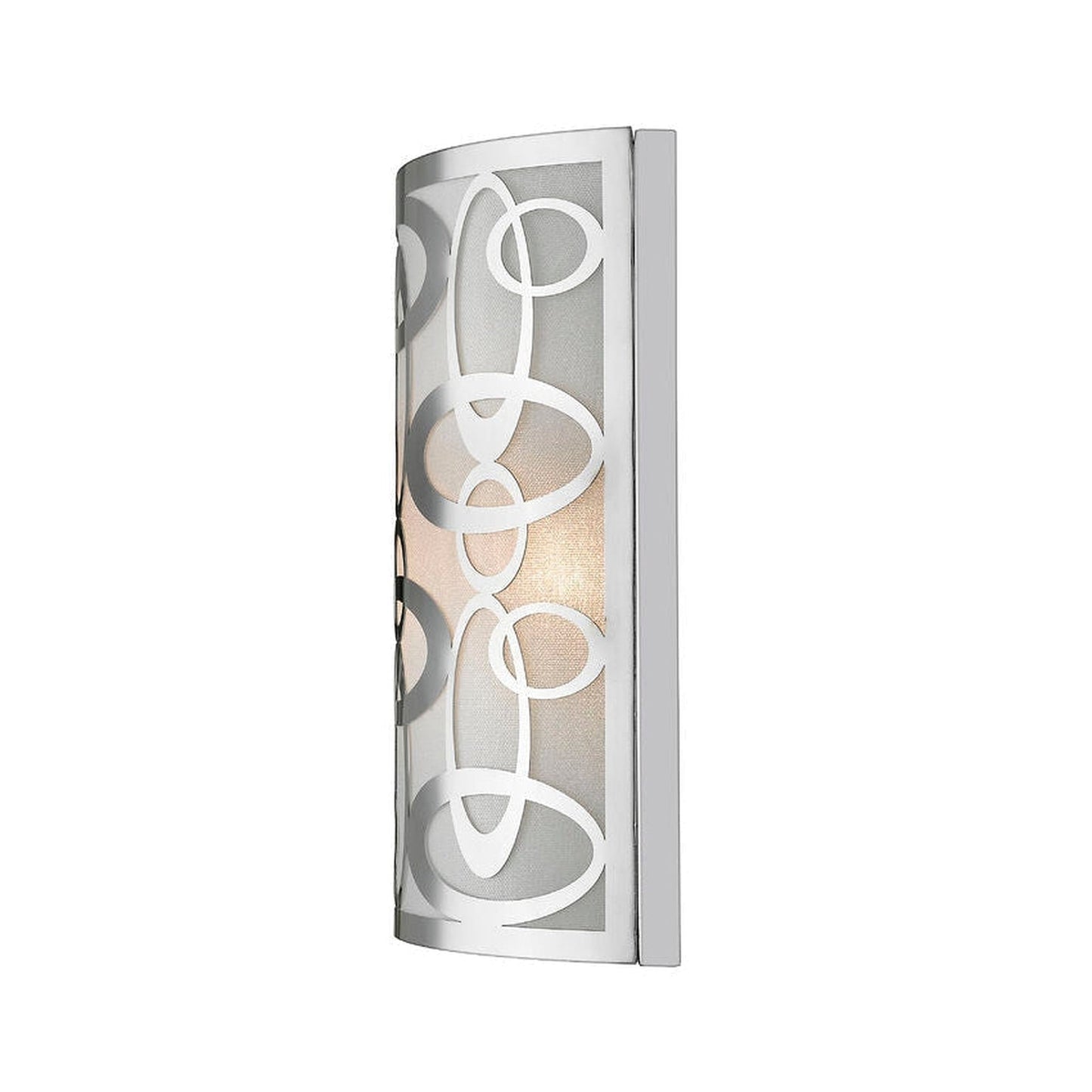 Z-Lite Opal 9" 2-Light Chrome Wall Sconce With White Fabric Shade