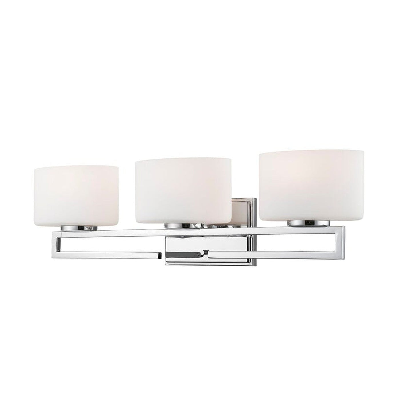 Z-Lite Privet 24" 3-Light LED Chrome Vanity Light With Matte Opal Glass Shade