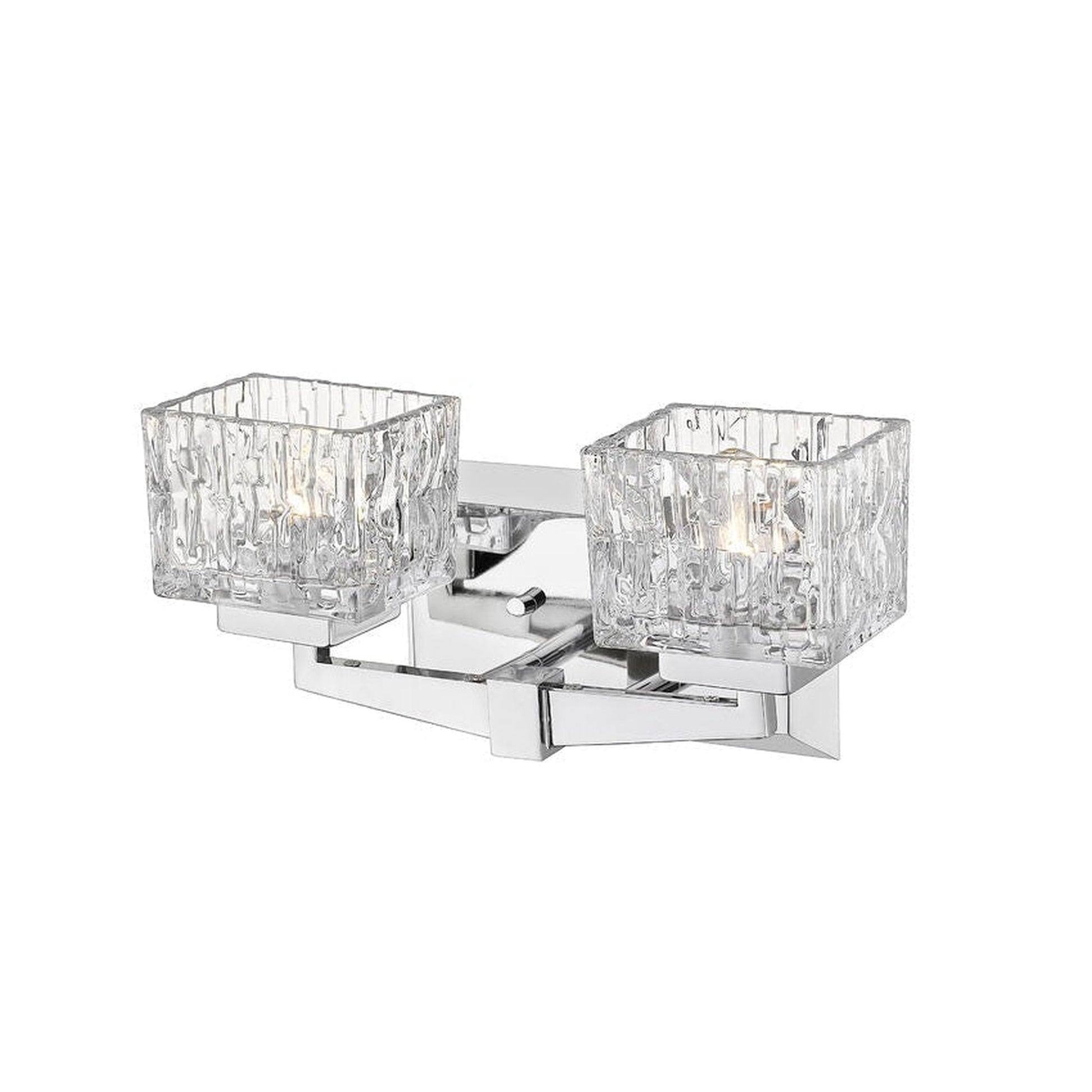 Z-Lite Rubicon 14" 2-Light Chrome Vanity Light With Clear Glass Shade