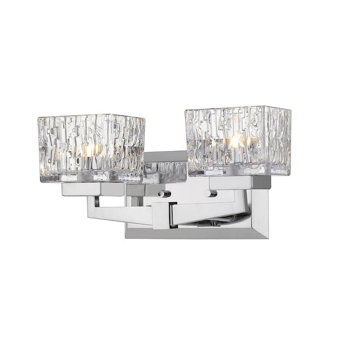 Z-Lite Rubicon 14" 2-Light Chrome Vanity Light With Clear Glass Shade