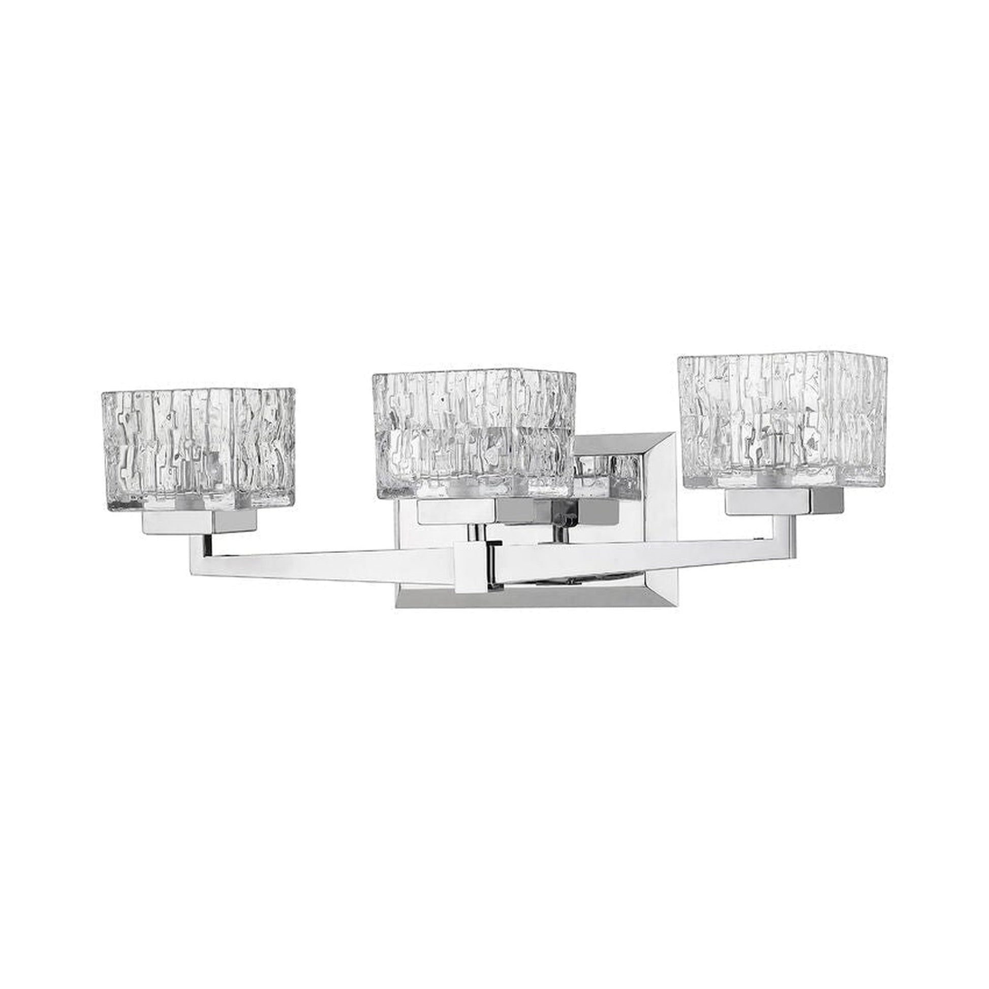 Z-Lite Rubicon 22" 3-Light Chrome Vanity Light With Clear Glass Shade