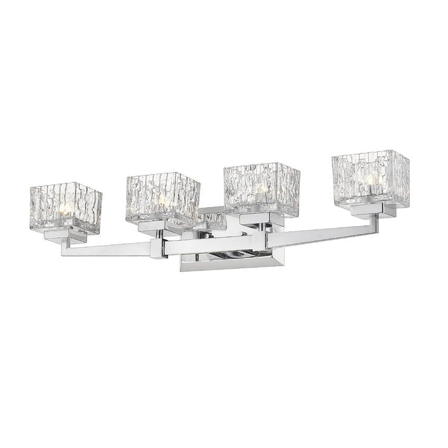 Z-Lite Rubicon 30" 4-Light Chrome Vanity Light With Clear Glass Shade